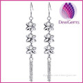 Fashion style 925 Sterling Silver crystal tassel earring